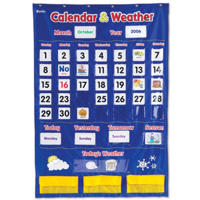 Calendar & Weather Pocket Chart