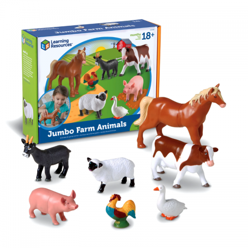 Jumbo Farm Animals, Set of 7