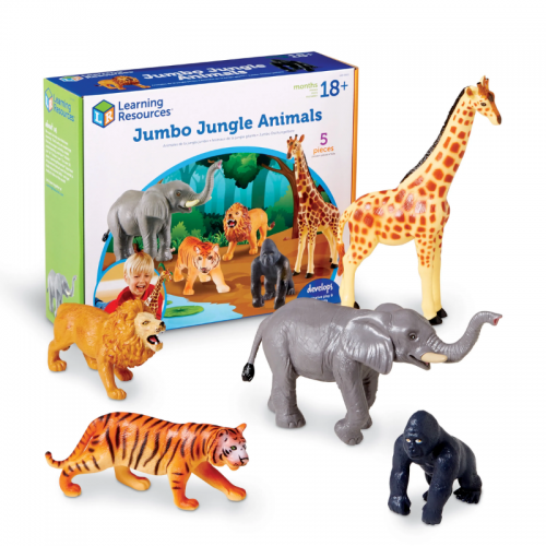 Jumbo Jungle Animals, Set of 5