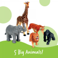 Jumbo Jungle Animals, Set of 5