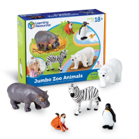 Jumbo Zoo Animals, Set of 5