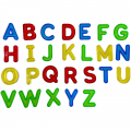 Large Transparent Letters (Uppercase) and Numbers, Set of 36 Pieces