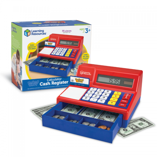 Pretend & Play® Calculator Cash Register (with U.S. Currency)