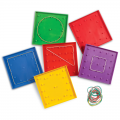 5" Assorted Geoboards - 5 x 5 Pin, Set of 6