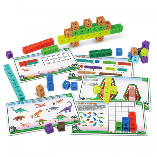 MathLink® Cubes Kindergarten Math Activity Set: Dino Time!