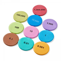 Place Value Disks, 10 Values, Set of 875