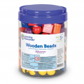 Wooden Beads in a Bucket