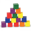 Wooden Color Cubes, Set of 102