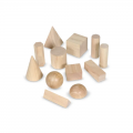 Wooden Geometric Solids, Set of 12