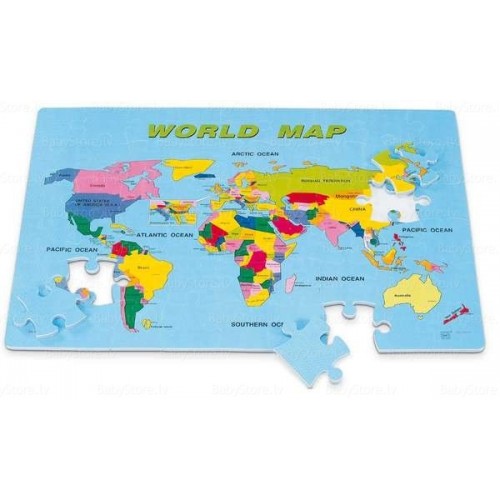 World Map Floor Puzzle, 54 Pieces