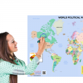 Write-On Wipe-Off World Political Map