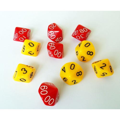 Place Value Dice, Ones and Tens, Set of 10