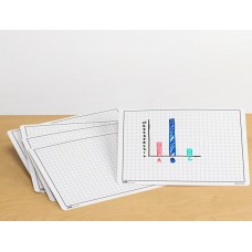 Plastic Dry Erase Graphing Board , Set of 10