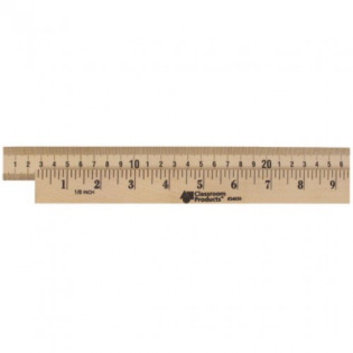 Wooden Meter Stick, Plain Ends