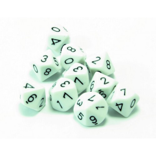 10 Sided Polyhedral Dice, Set of 10