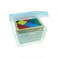 Wooden Tangram(set of 30 in a container)