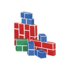 PlayBrix Cardboard Building Bricks-Set of 18 Red