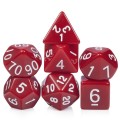 Polyhedral Dice, Set of 7 - Red