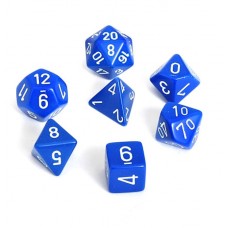 Polyhedral Dice, Set of 7 - Blue