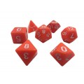 Polyhedral Dice, Set of 7 - Red