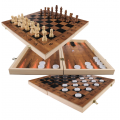 3-in-1 Chess, Backgammon and Checkers set