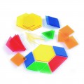 Transparent Pattern Blocks , Set of 245 Pcs