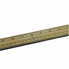 Wooden Metre Ruler with metal end