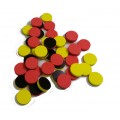 Magnetic Yellow and Red Counters - 1 inch Set of 100 pieces