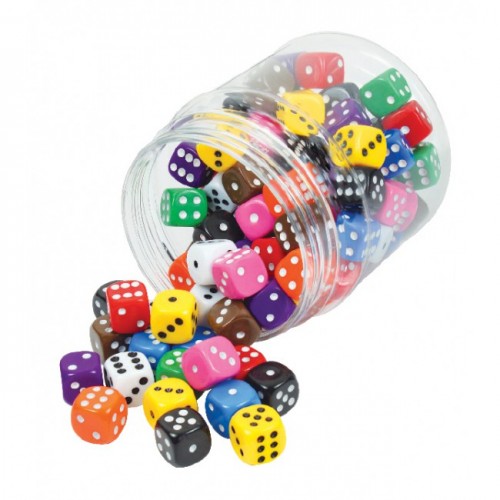 Dot Dice , 16mm, Set of 100 in a jar