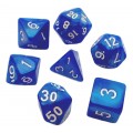 Polyhedral Dice, Set of 7 - Blue