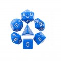 Polyhedral Dice, Set of 7 - Blue