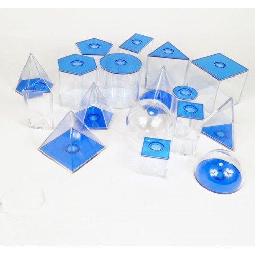 Relational Geometric Solids, Set of 17 shapes