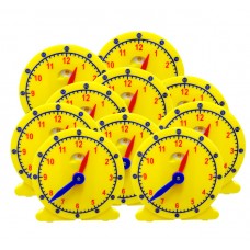 Geared Student Clock with day/night window , set of 10